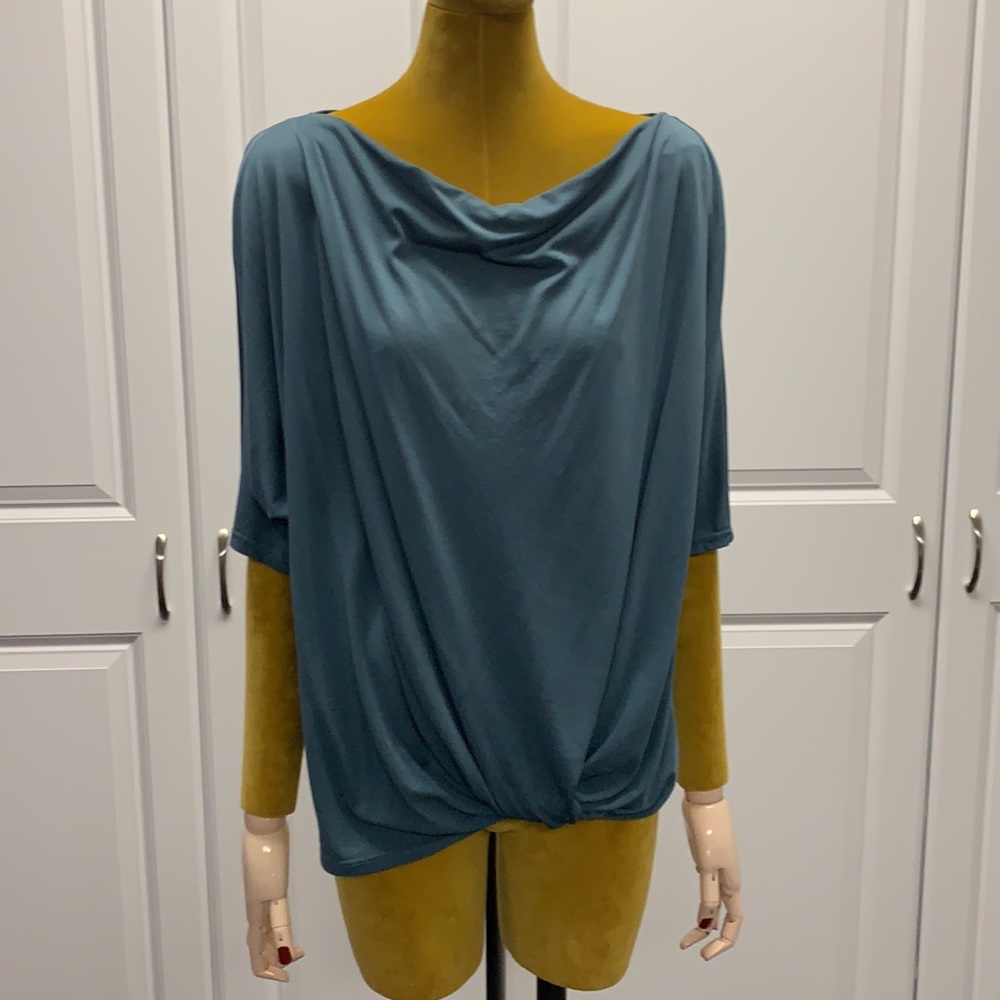 Spring Haze short sleeve draped top
